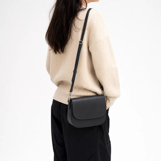 Bagsmith Essentials Black Compact Handbag With Pockets - Zara